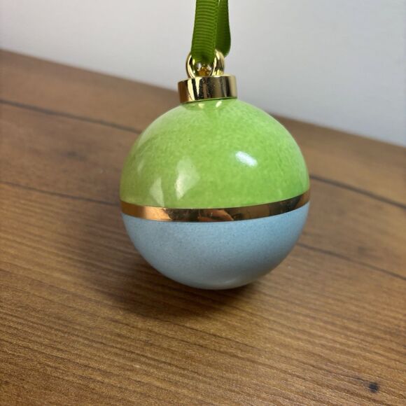 Be Merry Be Bright by Lenox Kate Spade - Blue and Green Christmas Ornament - Picture 3 of 5